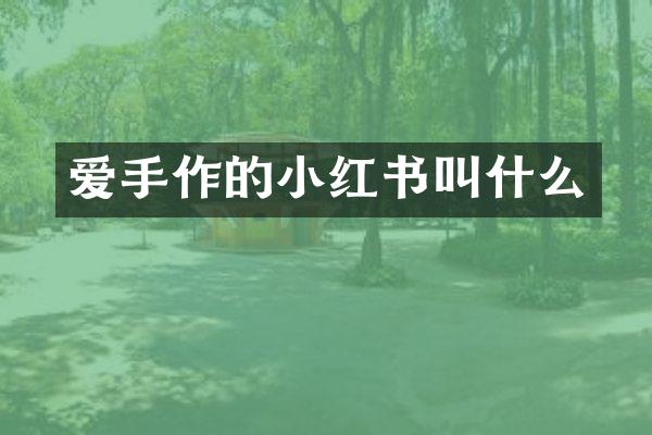 爱手作的小红书叫什么