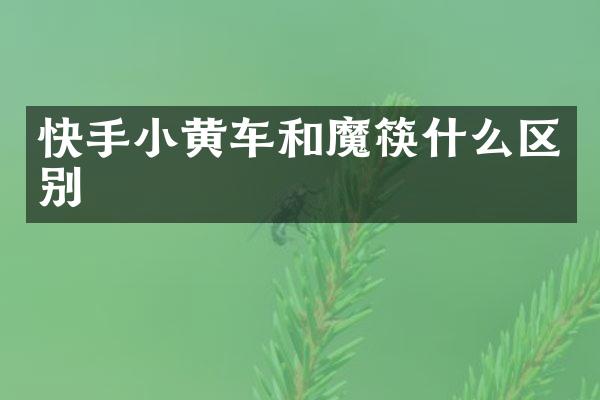 快手小黄车和魔筷什么区别