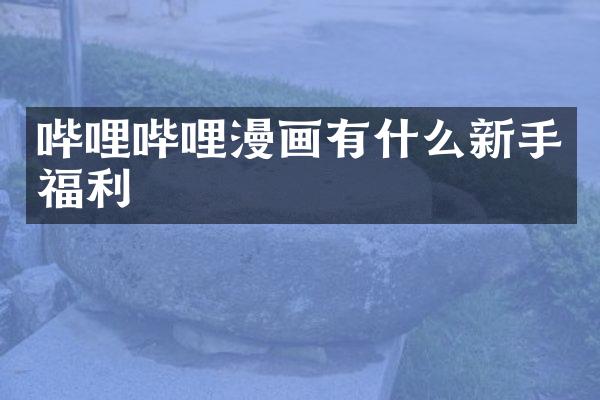 哔哩哔哩漫画有什么新手福利