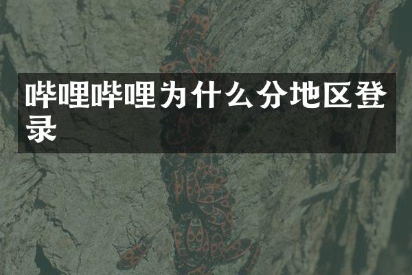哔哩哔哩为什么分地区登录