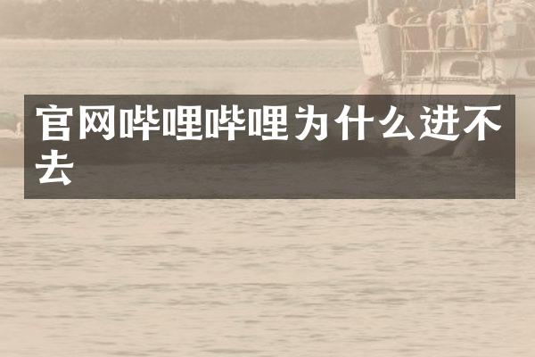 官网哔哩哔哩为什么进不去
