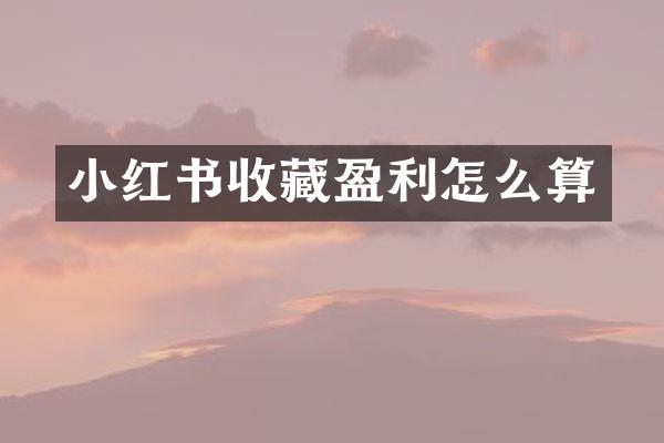 小红书收藏盈利怎么算
