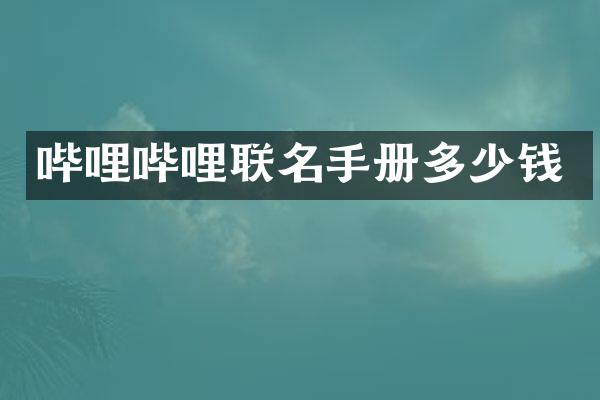哔哩哔哩联名手册多少钱