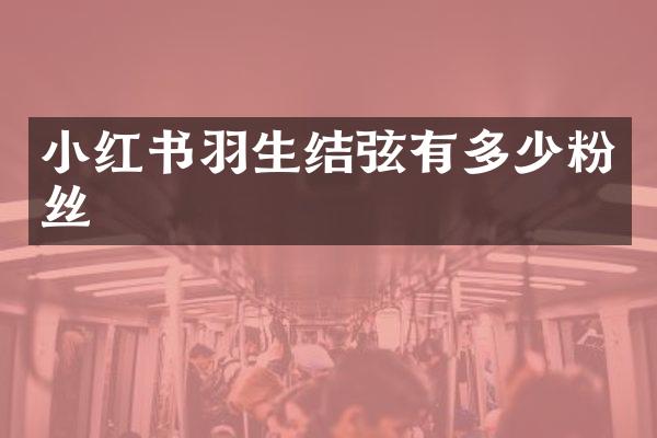 小红书羽生结弦有多少粉丝