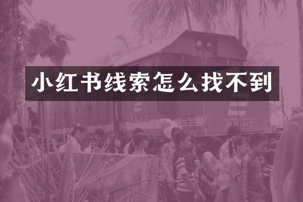 小红书线索怎么找不到