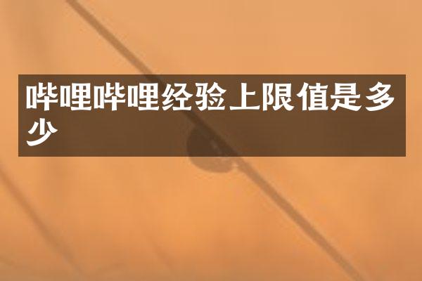 哔哩哔哩经验上限值是多少
