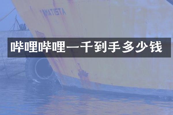 哔哩哔哩一千到手多少钱