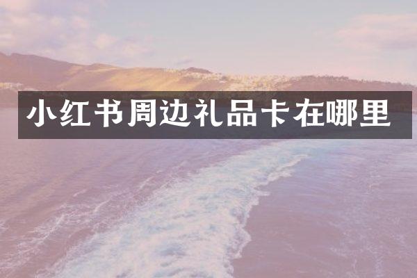 小红书周边礼品卡在哪里