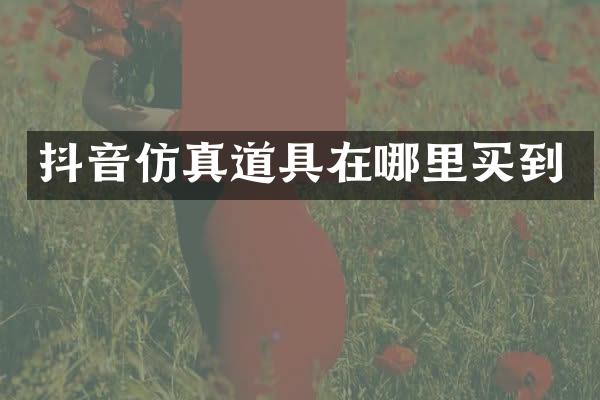 抖音仿真道具在哪里买到