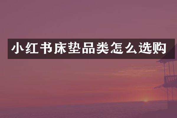 小红书床垫品类怎么选购