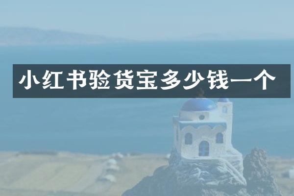 小红书验货宝多少钱一个