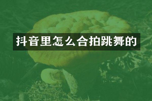 抖音里怎么合拍跳舞的