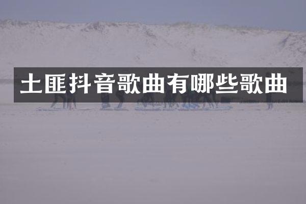 土匪抖音歌曲有哪些歌曲