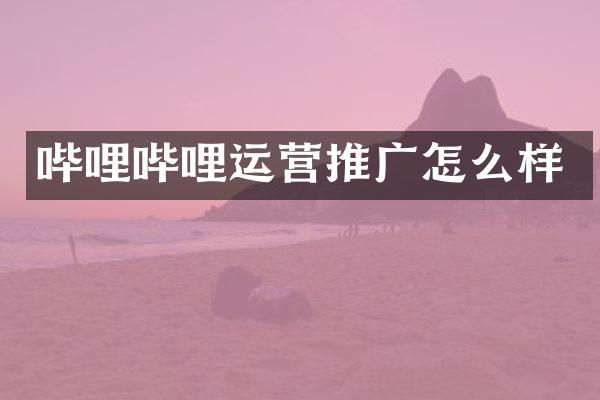 哔哩哔哩运营推广怎么样