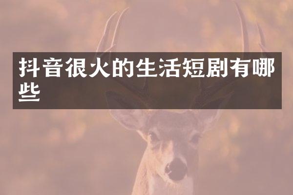 抖音很火的生活短剧有哪些