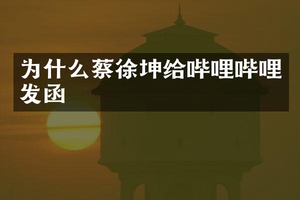 为什么蔡徐坤给哔哩哔哩发函
