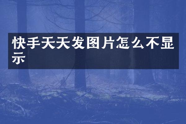 快手天天发图片怎么不显示