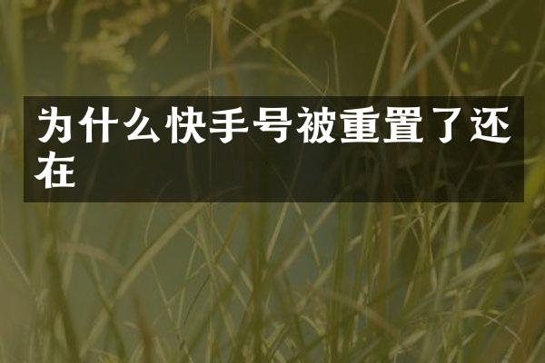 为什么快手号被重置了还在