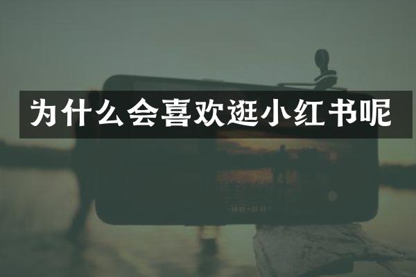 为什么会喜欢逛小红书呢