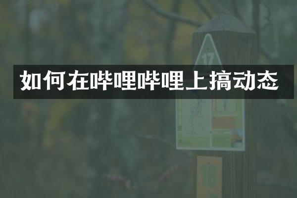 如何在哔哩哔哩上搞动态