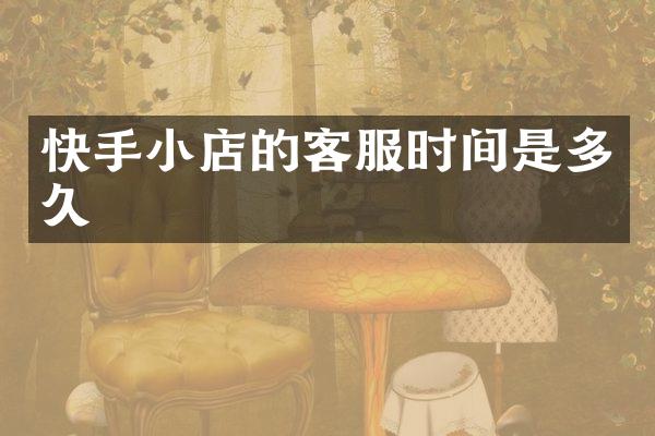 快手小店的客服时间是多久