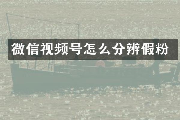 微信视频号怎么分辨假粉