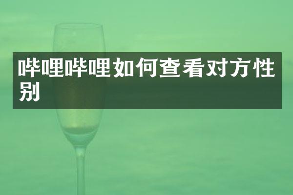 哔哩哔哩如何查看对方性别