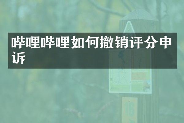 哔哩哔哩如何撤销评分申诉