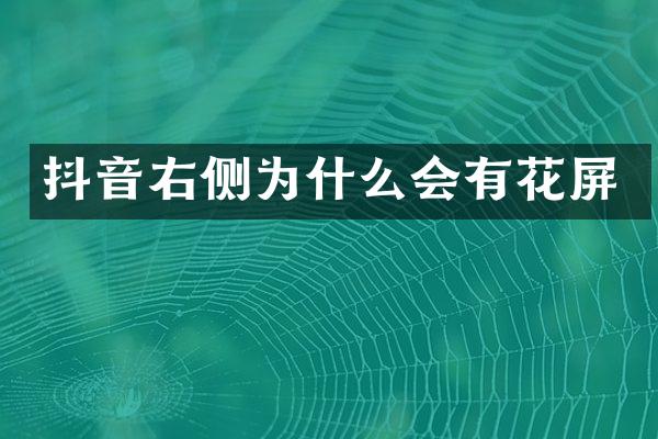 抖音右侧为什么会有花屏