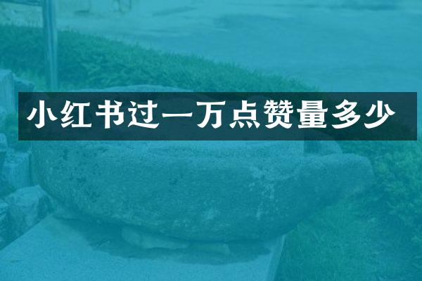 小红书过一万点赞量多少