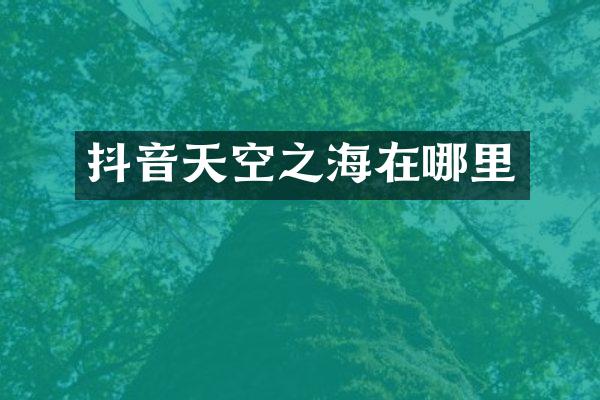 抖音天空之海在哪里