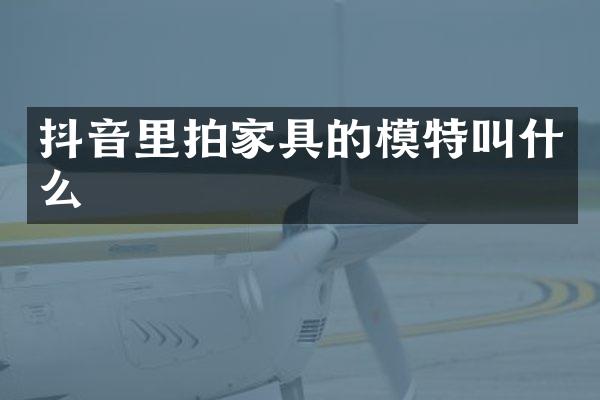 抖音里拍家具的模特叫什么