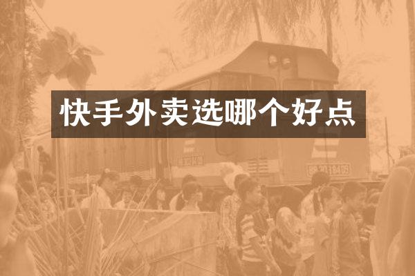 快手外卖选哪个好点
