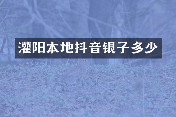 灌阳本地抖音银子多少