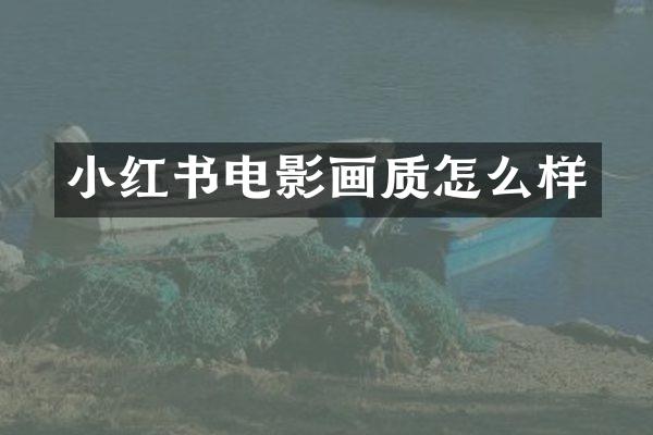 小红书电影画质怎么样