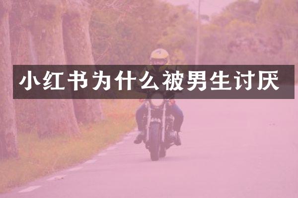 小红书为什么被男生讨厌