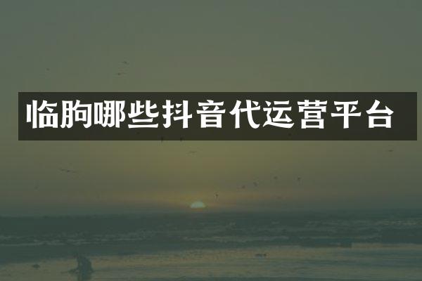 临朐哪些抖音平台