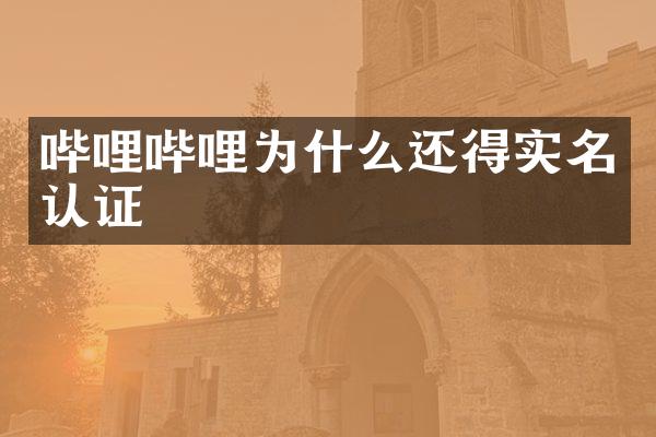 哔哩哔哩为什么还得实名认证