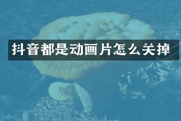 抖音都是动画片怎么关掉