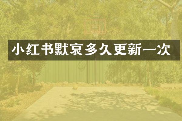 小红书默哀多久更新一次