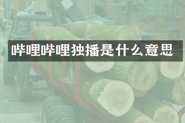 哔哩哔哩独播是什么意思