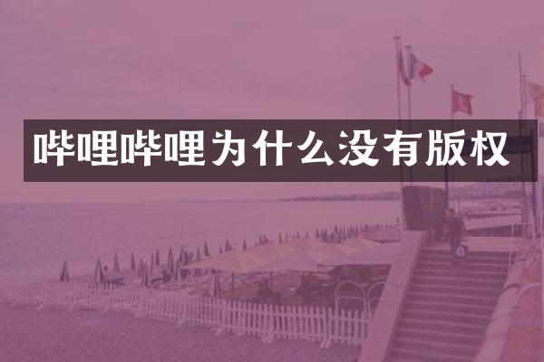 哔哩哔哩为什么没有版权
