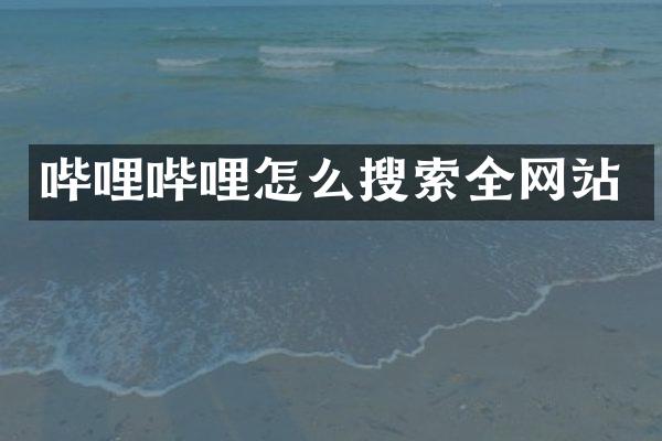 哔哩哔哩怎么搜索全网站