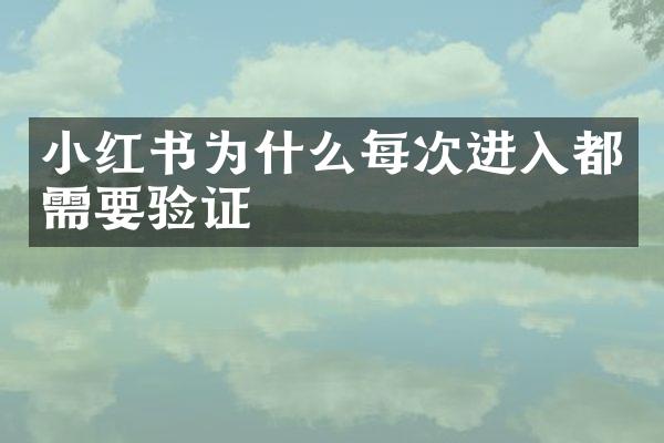 小红书为什么每次进入都需要验证