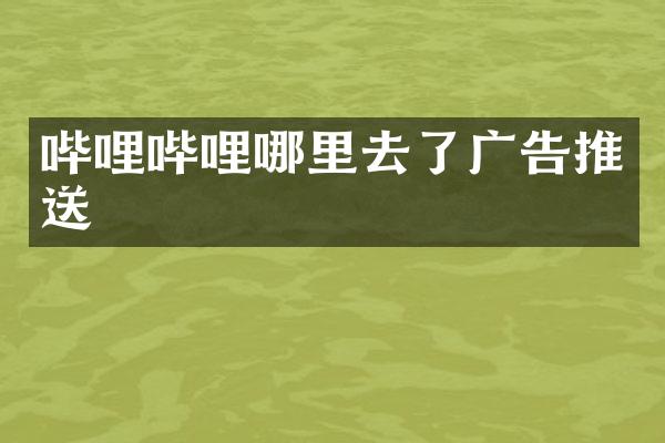 哔哩哔哩哪里去了广告推送