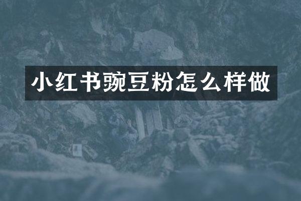 小红书豌豆粉怎么样做