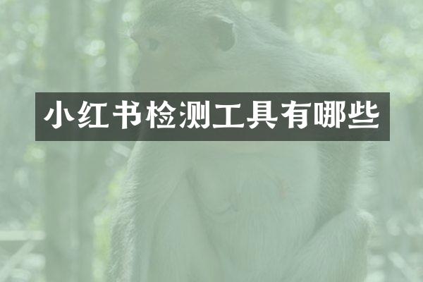 小红书检测工具有哪些