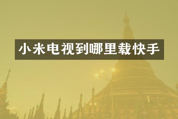 小米电视到哪里载快手
