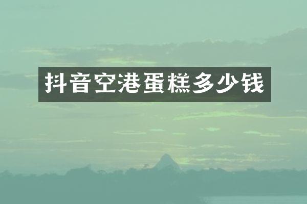 抖音空港蛋糕多少钱