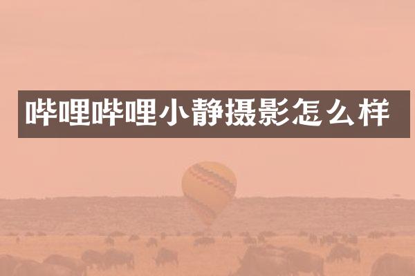 哔哩哔哩小静摄影怎么样